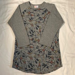 3/4 raglan sleeve old school Mickey Mouse print LulaRoe top